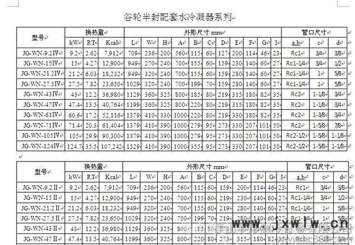水冷凝器/水炮/管殼式換熱器/水冷凝器3HP