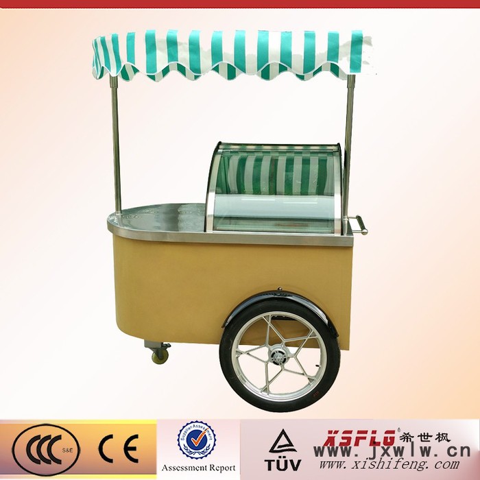 進(jìn)口壓縮機(jī) 冰淇淋車 沙灘冰淇淋推車展示柜 硬冰激凌柜 希世楓** 全國(guó)聯(lián)保-B5