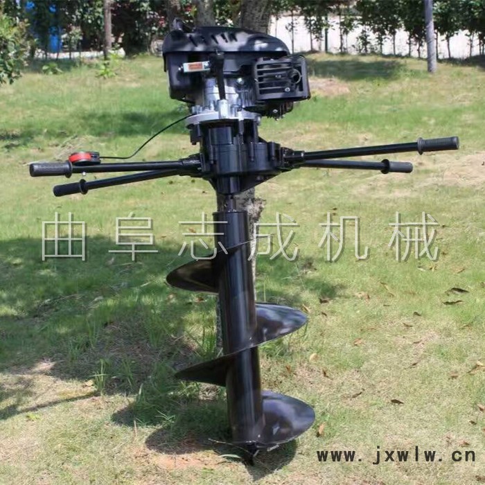 直供四沖程八馬力挖坑機(jī)便捷式園林打眼地鉆機(jī)畜牧圍欄打孔機(jī)