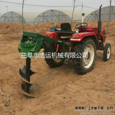 大面積園林種植挖坑機(jī) 后置懸掛式螺旋挖坑機(jī) 拖拉機(jī)帶打孔機(jī)