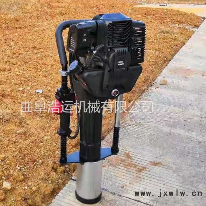 曲阜浩運(yùn) 8公分手汽油動(dòng)力沖擊打樁機(jī) 便攜靈活多功能沖擊鉆 手提打樁機(jī)