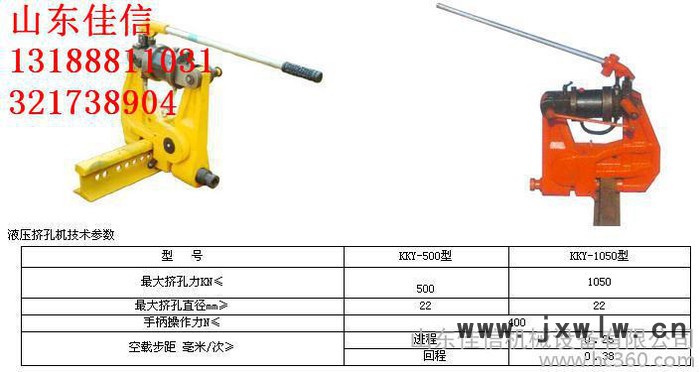 KKY-1050液壓鋼軌擠孔機，液壓擠孔機，液壓鋼軌打孔機