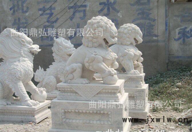 石雕 漢白玉石獅子  仿天安門石獅 鎮(zhèn)宅蹲獅  曲陽動物雕刻