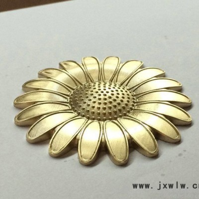 創(chuàng)意葵花雕刻工藝品 五金工具鋁合金精密樣板雕刻 燙金銅模雕刻