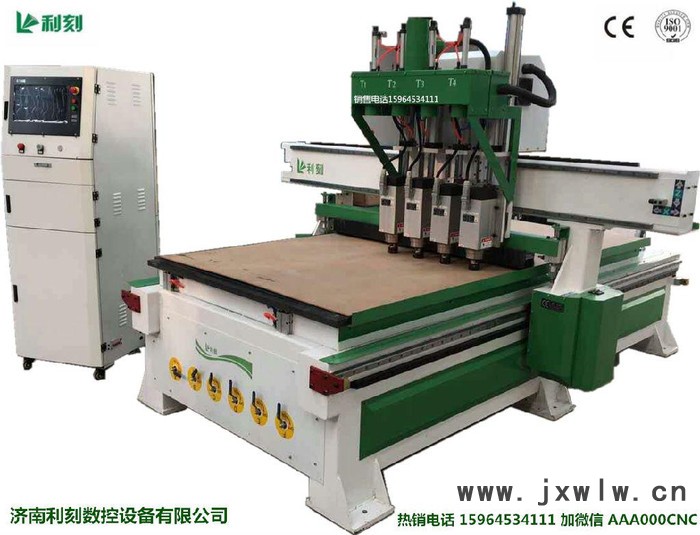 板式家具數(shù)控切割設(shè)備價格櫥柜門多機(jī)頭開料機(jī)木工衣柜體開料機(jī)三四工序雕刻機(jī) 利刻三四工序開料機(jī)