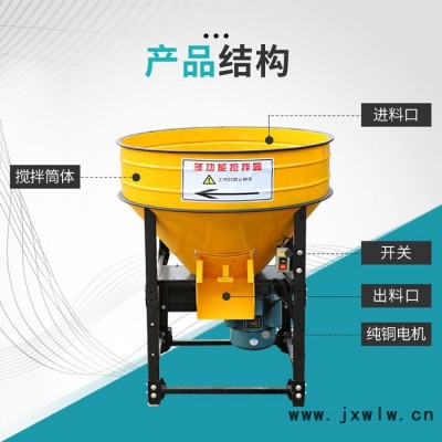 新恒富豬場(chǎng)用粉碎攪拌機(jī) 飼料種子混合機(jī) 絞龍螺旋攪拌機(jī) 攪拌上料粉碎設(shè)備