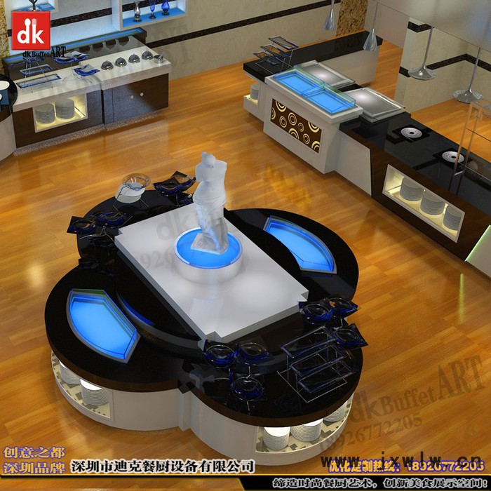 迪克森自助餐臺(tái)設(shè)備定制主題餐廳定制設(shè)計(jì)自助餐臺(tái)圖片dk系列定制自助餐臺(tái)定制布菲臺(tái)冷熱兩用設(shè)計(jì)