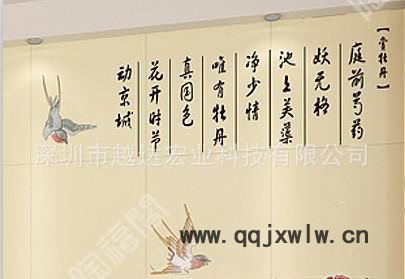 瓷磚背景墻UV噴繪機(jī)生產(chǎn),玻璃隔斷門打印3D圖案,印花機(jī)器