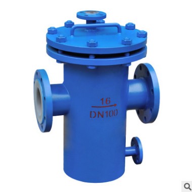 [聯(lián)科閥門]襯氟籃式過濾器（SBL-F46）法蘭機械多介質碳鋼過濾器