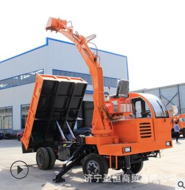 四驅(qū)隨車挖農(nóng)用 四驅(qū)挖掘運(yùn)輸車 挖沙拉土四不像隨車挖可定制