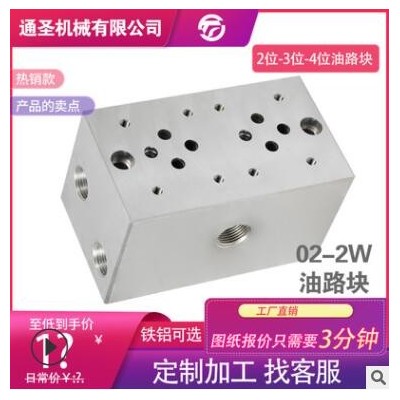 02-2W/3W油路塊 液壓油缸集成閥組 升降插裝閥溢流閥電磁換向閥塊