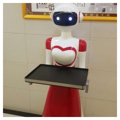 餐廳酒店飯店美女智能迎賓無軌送餐傳菜機(jī)器人服務(wù)員前臺(tái) 全自動(dòng)
