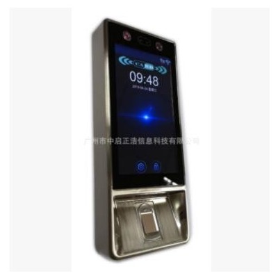 特價大容量高端大屏人臉識別指紋門禁考勤機 人臉識別閘道一體機